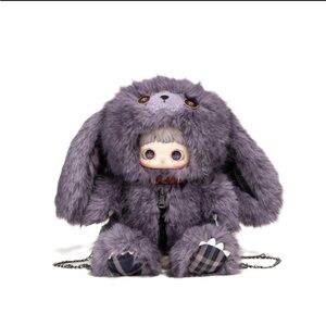 MayMei Rebel Doll Series 13" Plush Backpack - Independent -  Purple Bunny NIB